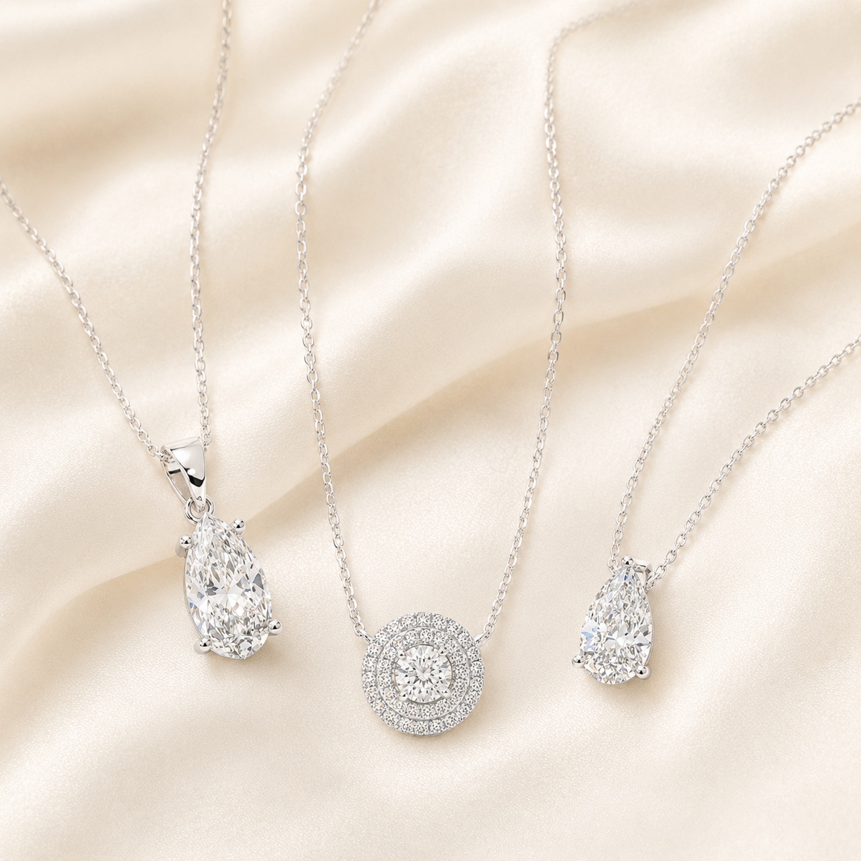 Diamond necklaces and pendants